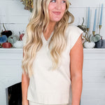 Lois Cream Sweater Vest Pinch