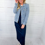 Lois Washed Chambray Knit Jacket Be Cool