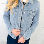 Lois Washed Chambray Knit Jacket Be Cool