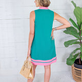 Lola Green Mini Shift Dress THML