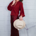 Lolli Merlot Monogram Sweater Emily Mccarthy