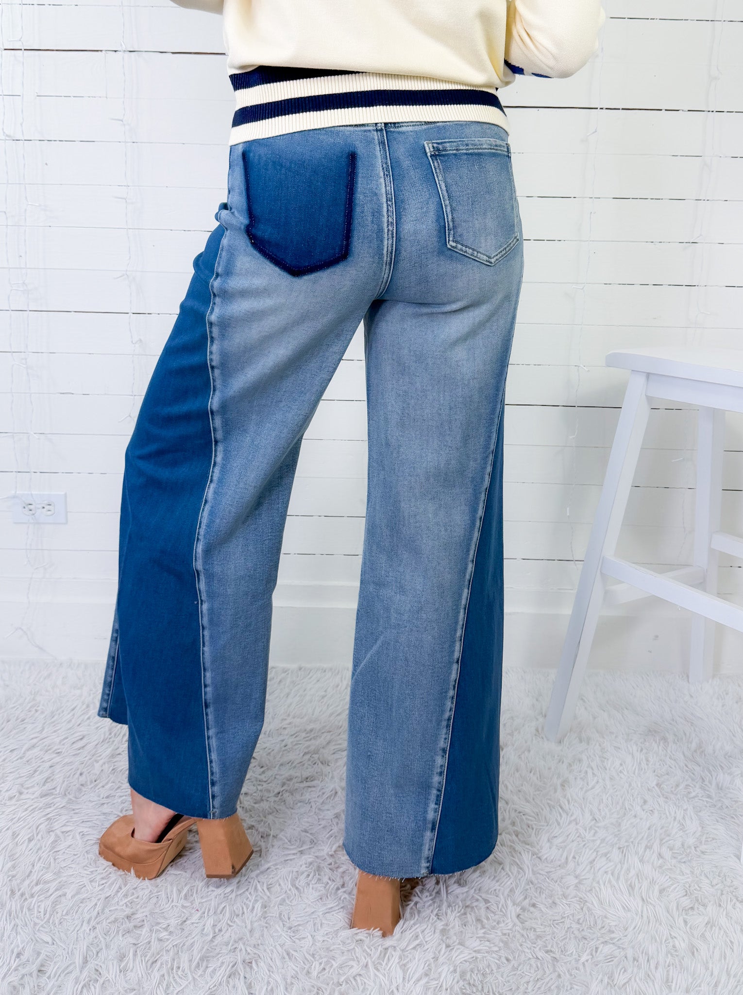 Long Beach Two Tone Jeans