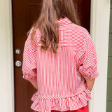 Lorenzo Brick Striped Top Entro