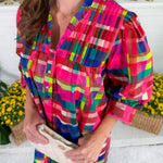 Lori Circus Plaid Mini Dress Alden Adair