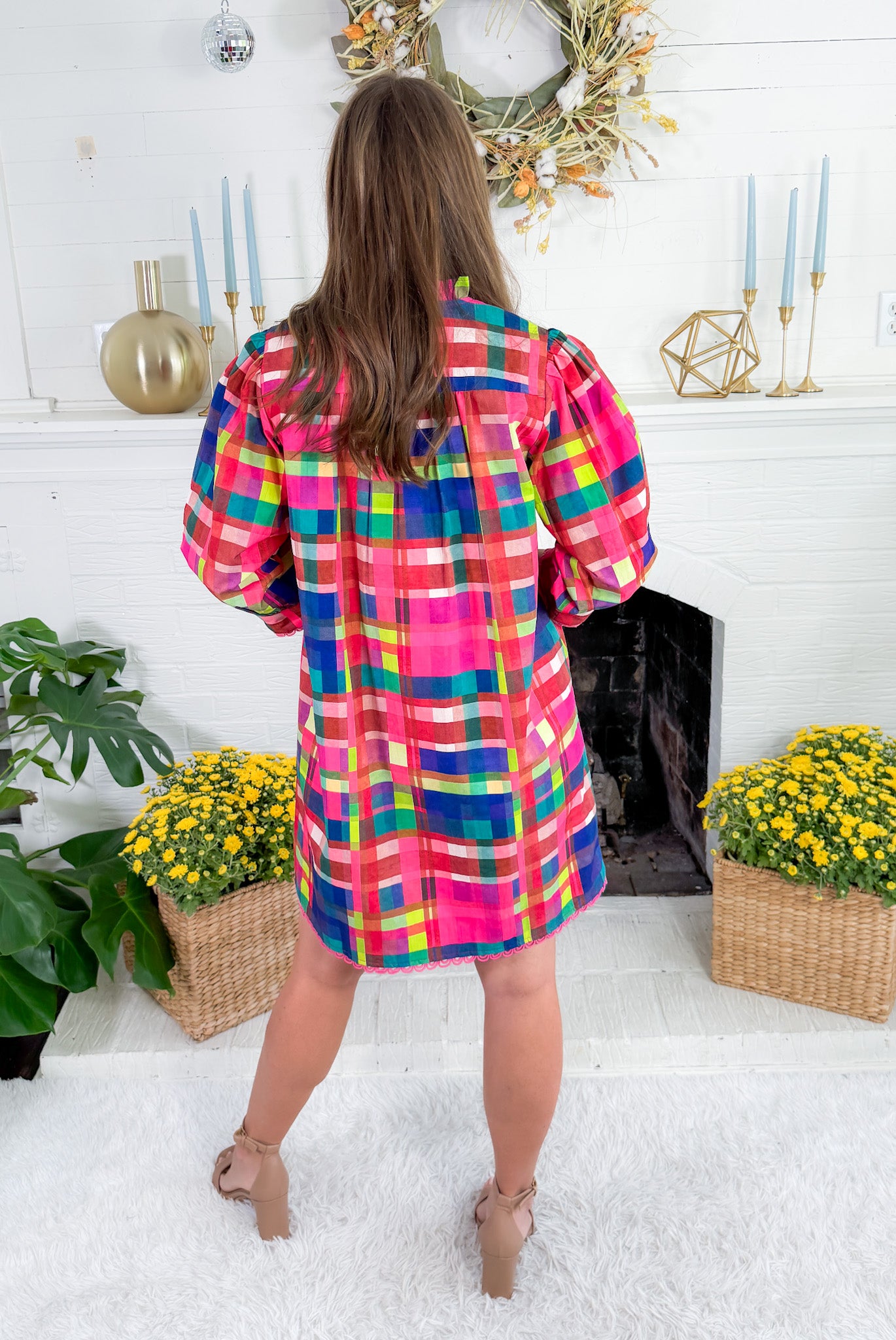 Lori Circus Plaid Mini Dress Alden Adair