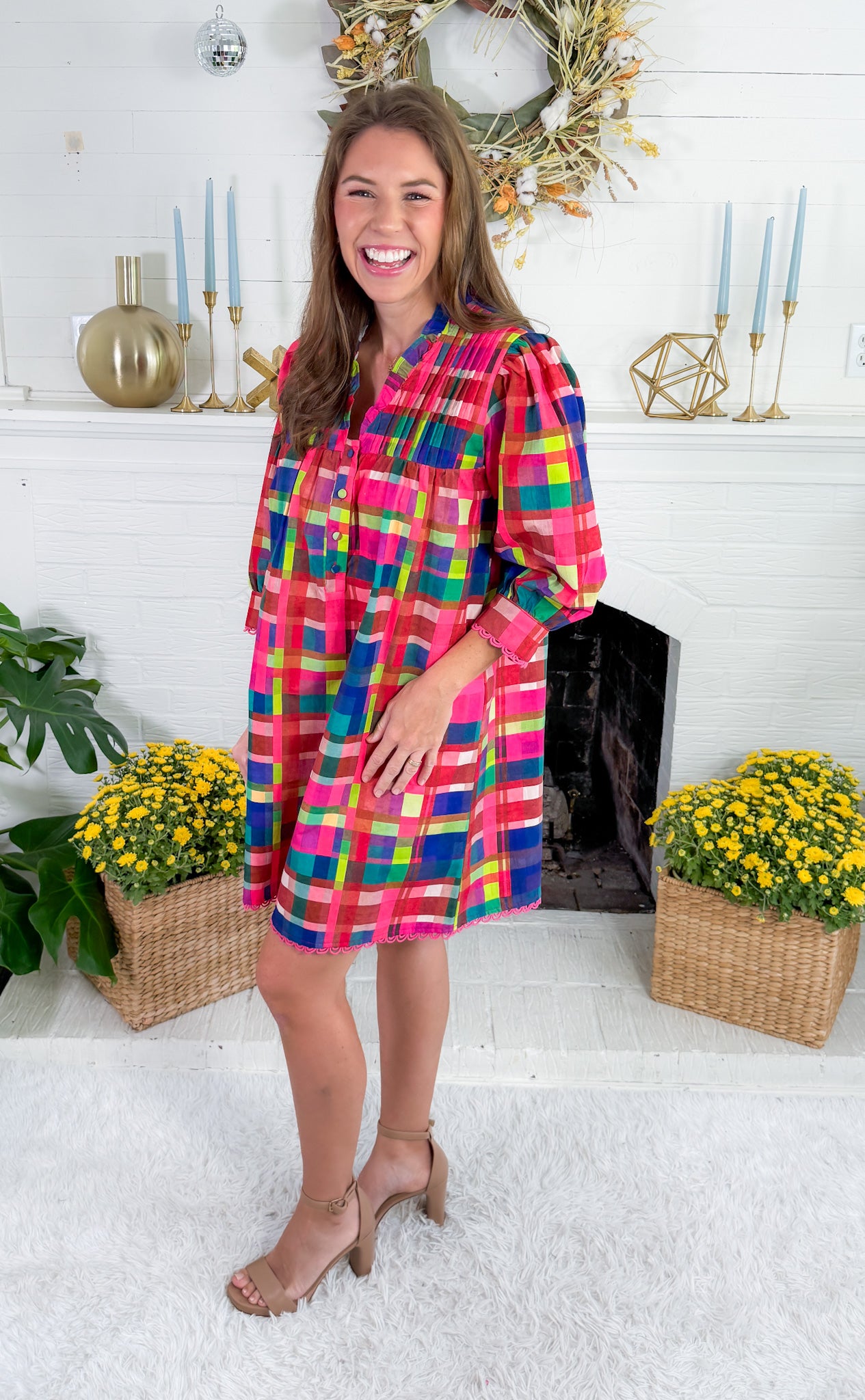 Lori Circus Plaid Mini Dress Alden Adair