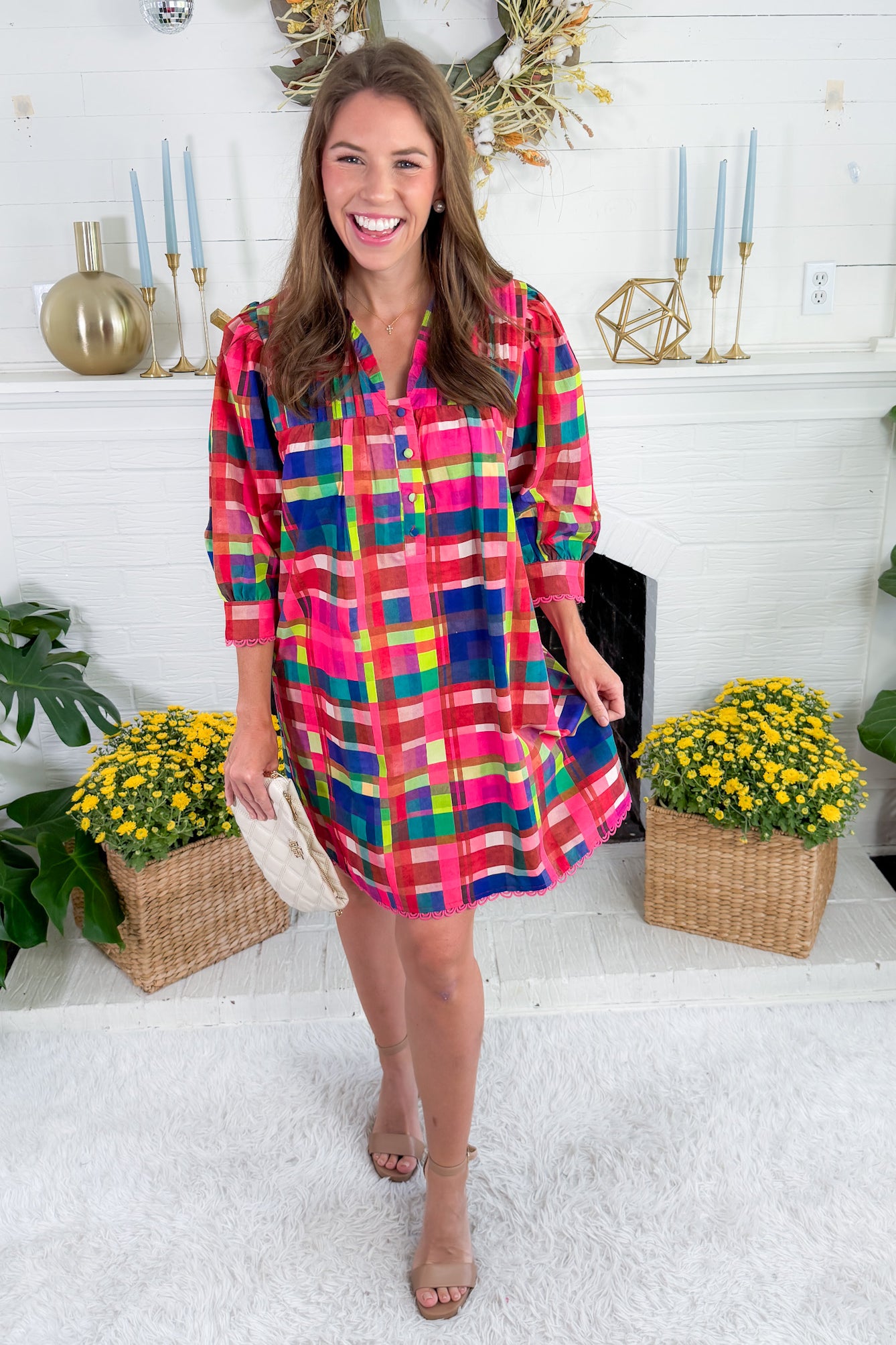 Lori Circus Plaid Mini Dress Alden Adair
