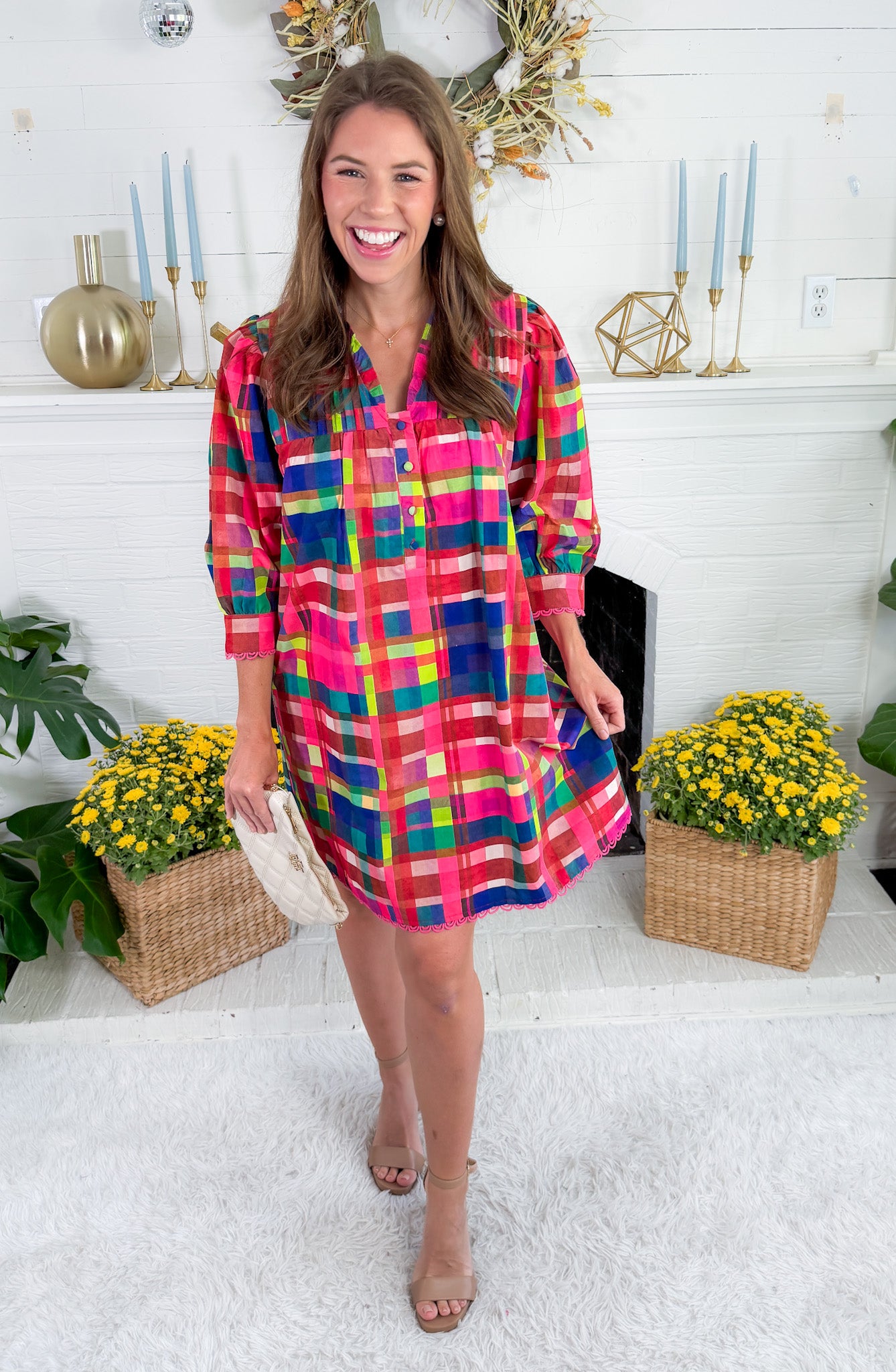 Lori Circus Plaid Mini Dress Alden Adair