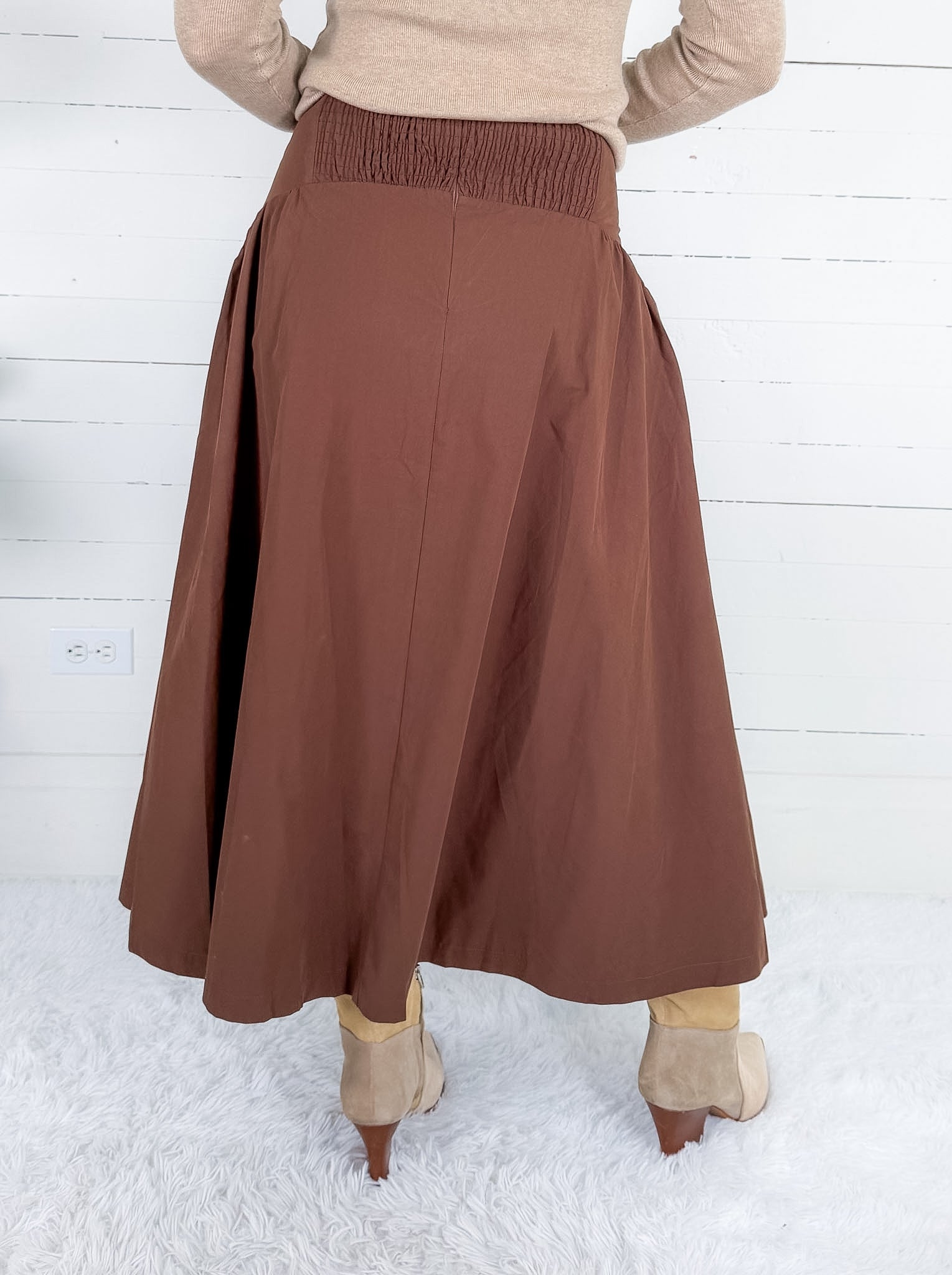 Lorna Chocolate Banded Waist Skirt Wishlist