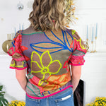 Lottie Geo Floral Top Alden Adair