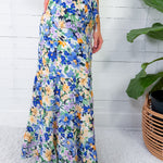 Lotus Vista Blue Maxi Skirt 
