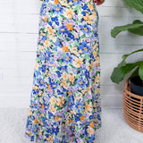 Lotus Vista Blue Maxi Skirt 