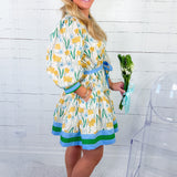 Lourdes Lemons Mini Dress Entro