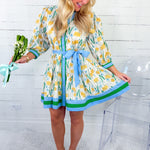 Lourdes Lemons Mini Dress Entro