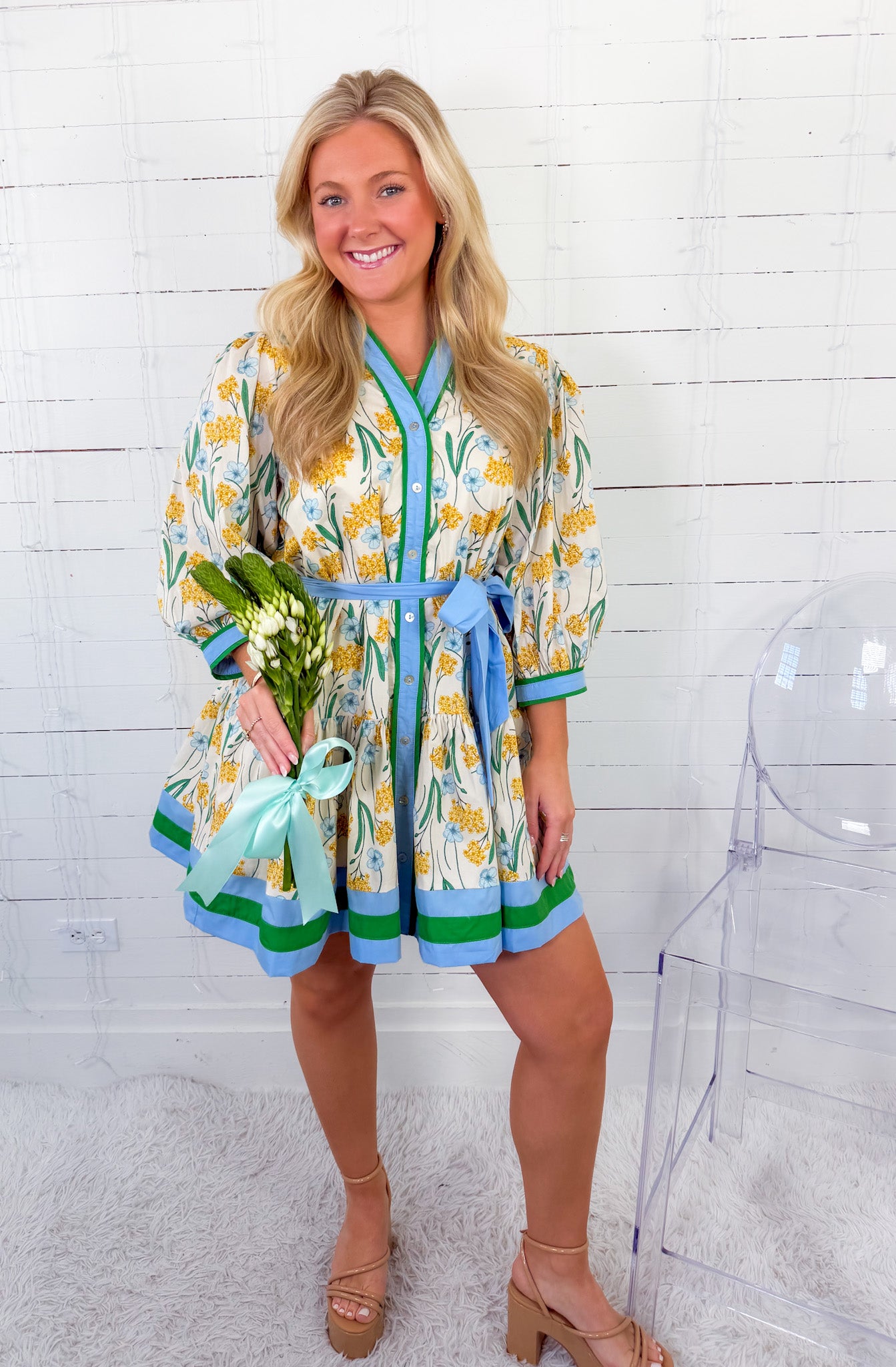 Lourdes Lemons Mini Dress Entro