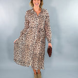 Lucas Leopard Chiffon Midi Dress