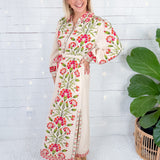 Lucia Flax Indian Flower Maxi Dress Elizabeth James the Label 