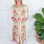 Lucia Flax Indian Flower Maxi Dress Elizabeth James the Label 