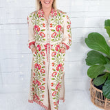 Lucia Flax Indian Flower Maxi Dress Elizabeth James the Label 