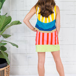Lucie Multi Stripe Button Up Top