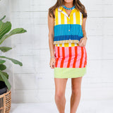 Lucille Multi Striped Mini Skirt