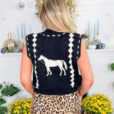 Lucky Black Horse Sweater Vest THML