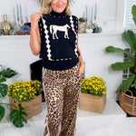 Lucky Black Horse Sweater Vest THML