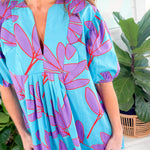 Luna Abstract Leaf Mini Dress Karlie