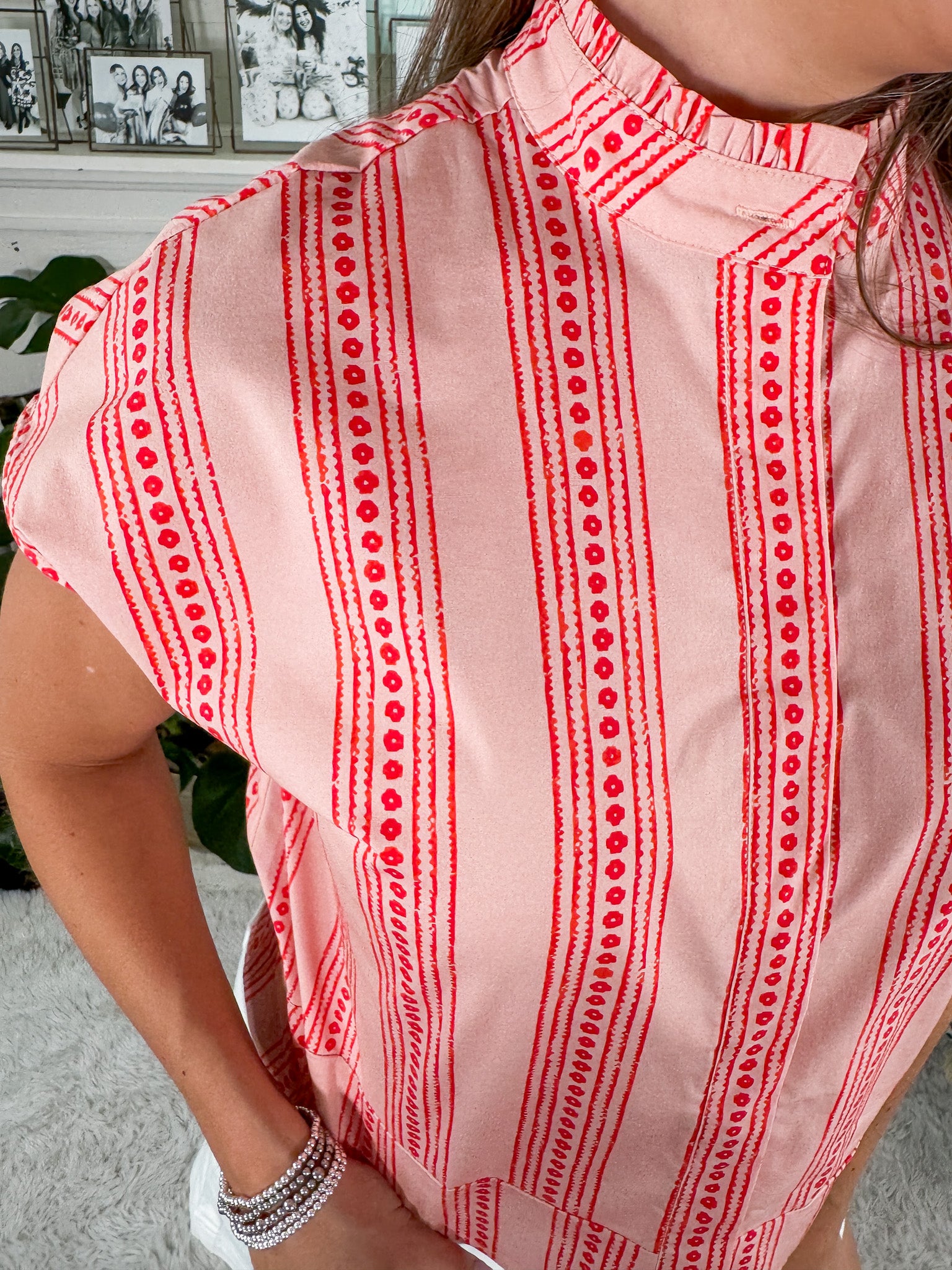 Lydia Sherbet Stripe Top Taylor Tillman