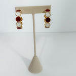 Lyla Crimson + White Earrings Mary Square
