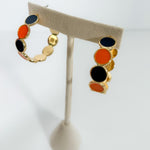 Lyla Navy + Orange Earrings Mary Square