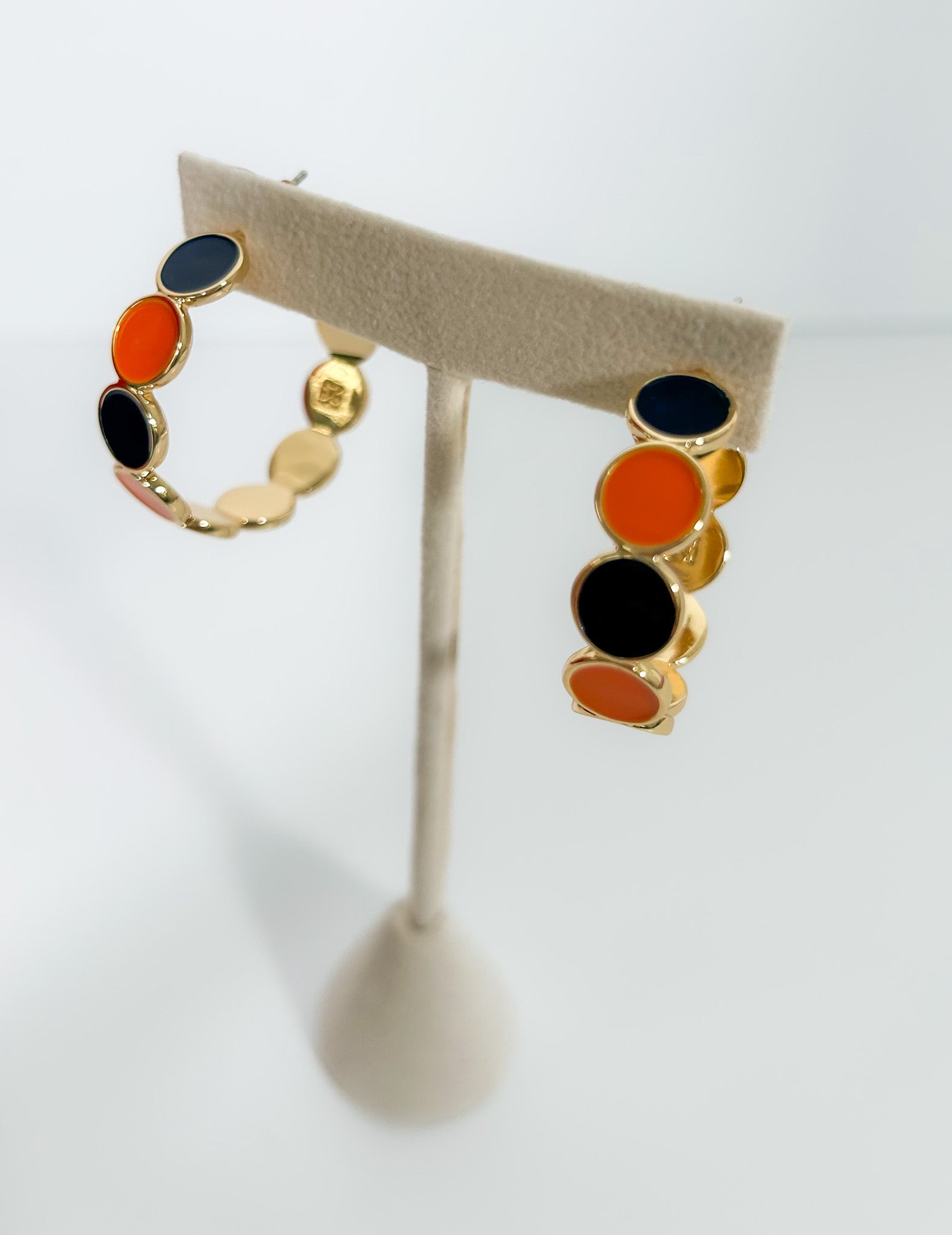Lyla Navy + Orange Earrings Mary Square