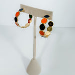 Lyla Navy + Orange Earrings Mary Square