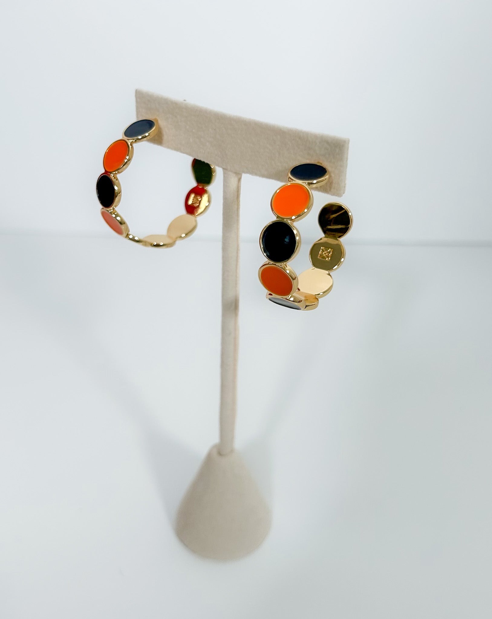 Lyla Navy + Orange Earrings Mary Square