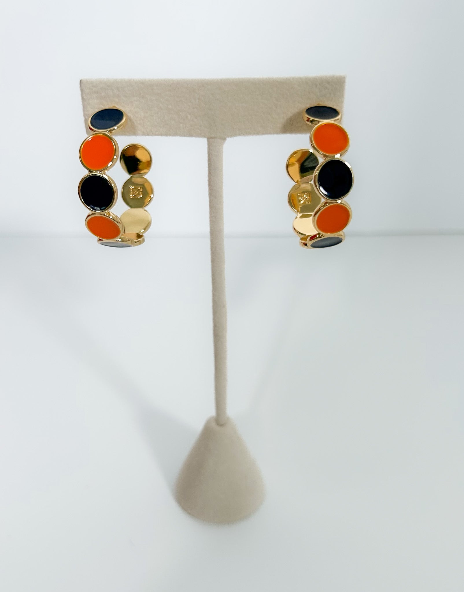 Lyla Navy + Orange Earrings Mary Square