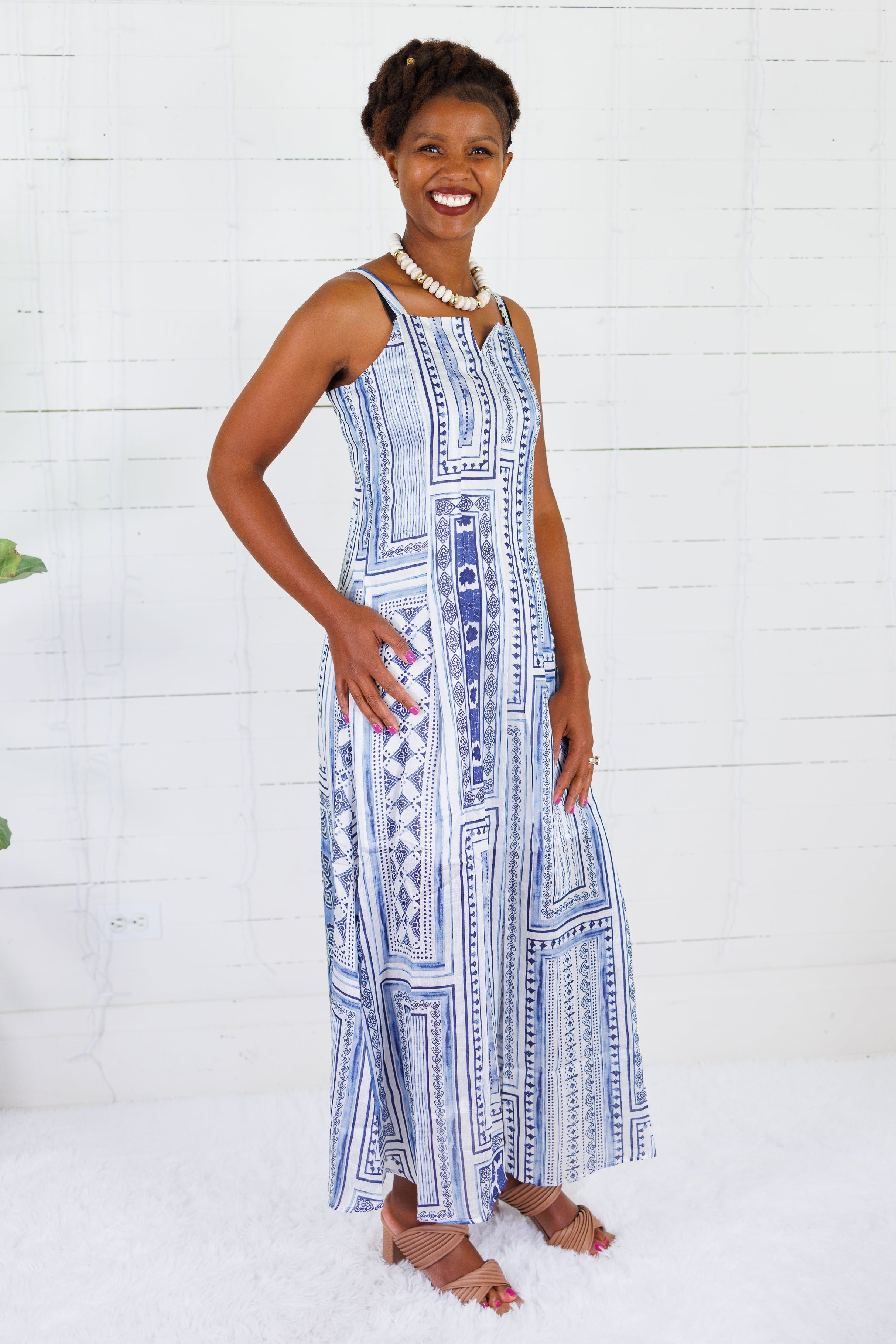 Lyndi Blues Patchwork Sun Dress THML