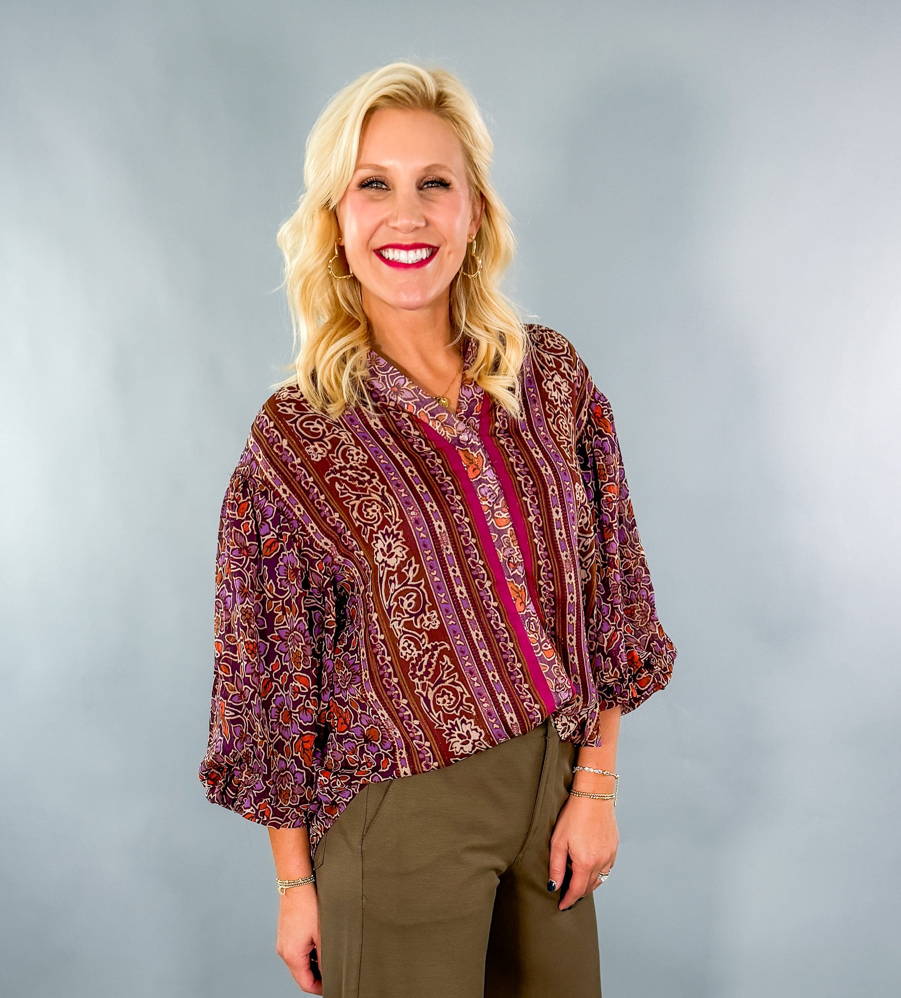 Lynne Chiffon Stained Glass Top Karlie