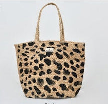 M. B. Leopard Woven Bag Molly Bracken
