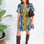 Macky Olive + Blues Mini Dress Entro
