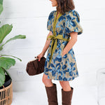 Macky Olive + Blues Mini Dress Entro