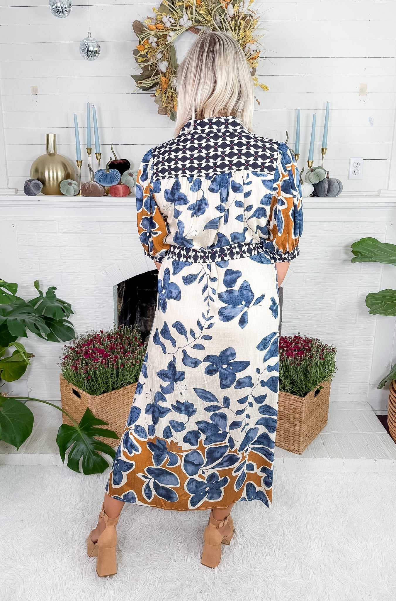 Maddox Slate Blue Maxi Dress Entro