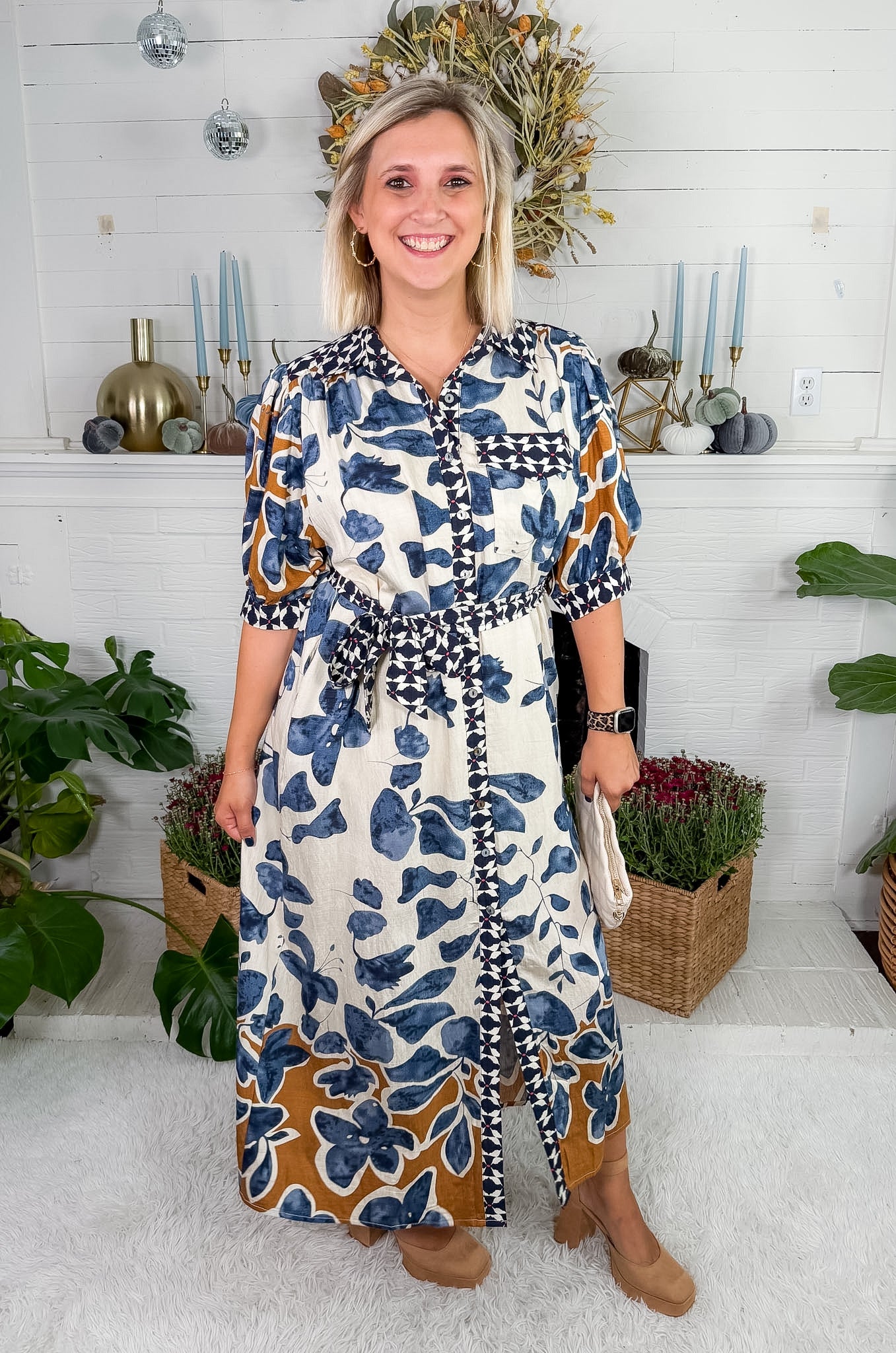 Maddox Slate Blue Maxi Dress Entro