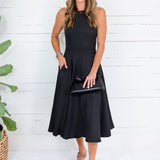 Madeline Black Halter Maxi Dress Pinch