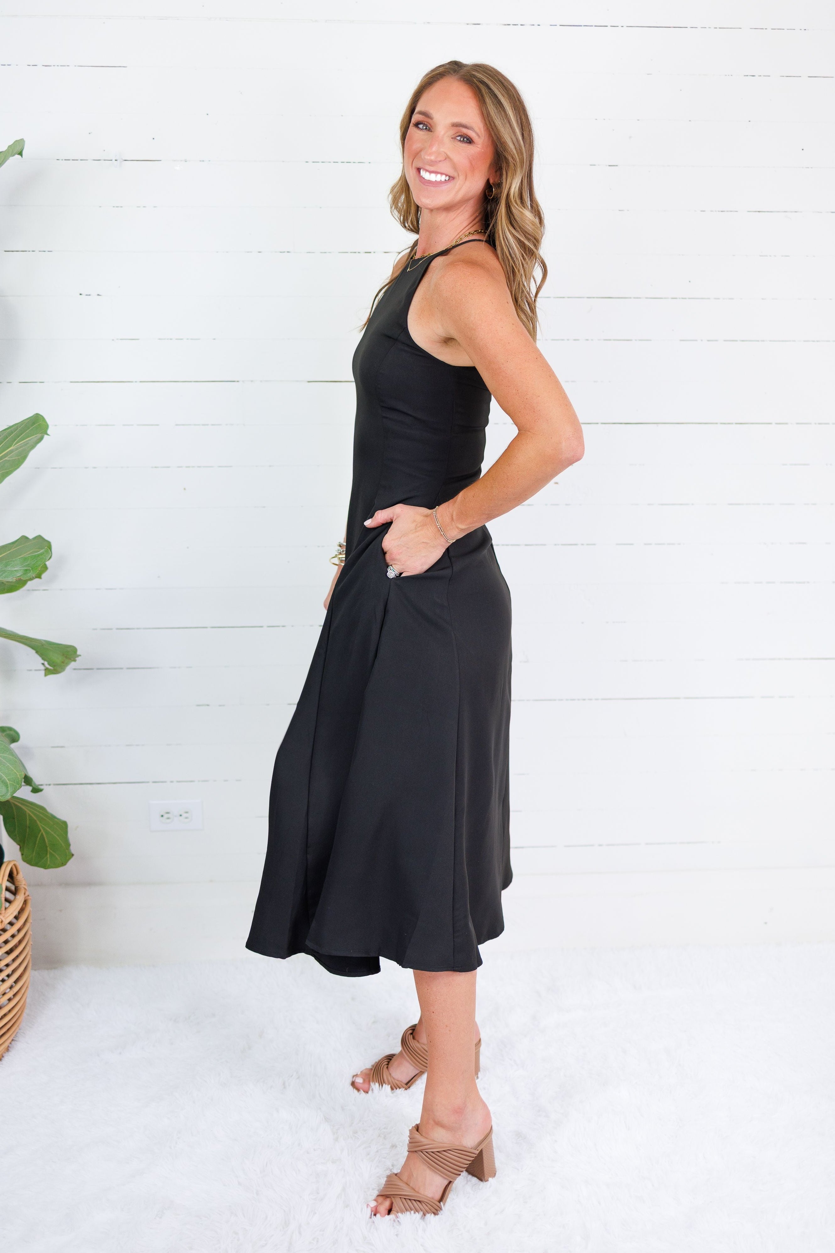 Madeline Black Halter Maxi Dress Pinch