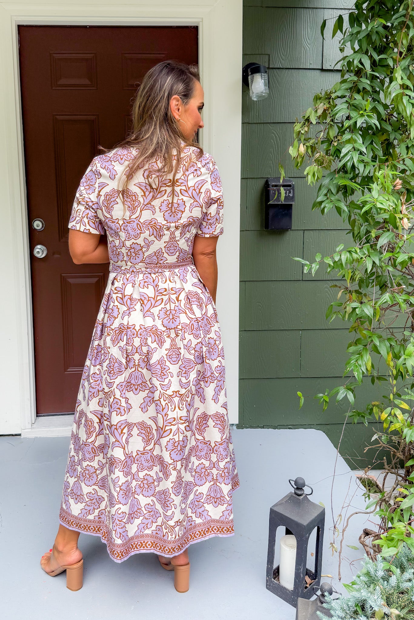 Mae Ivory + Lavender Shirt Dress