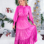 Maggie Fuchsia Fedora Knit Maxi Dress Emily McCarthy