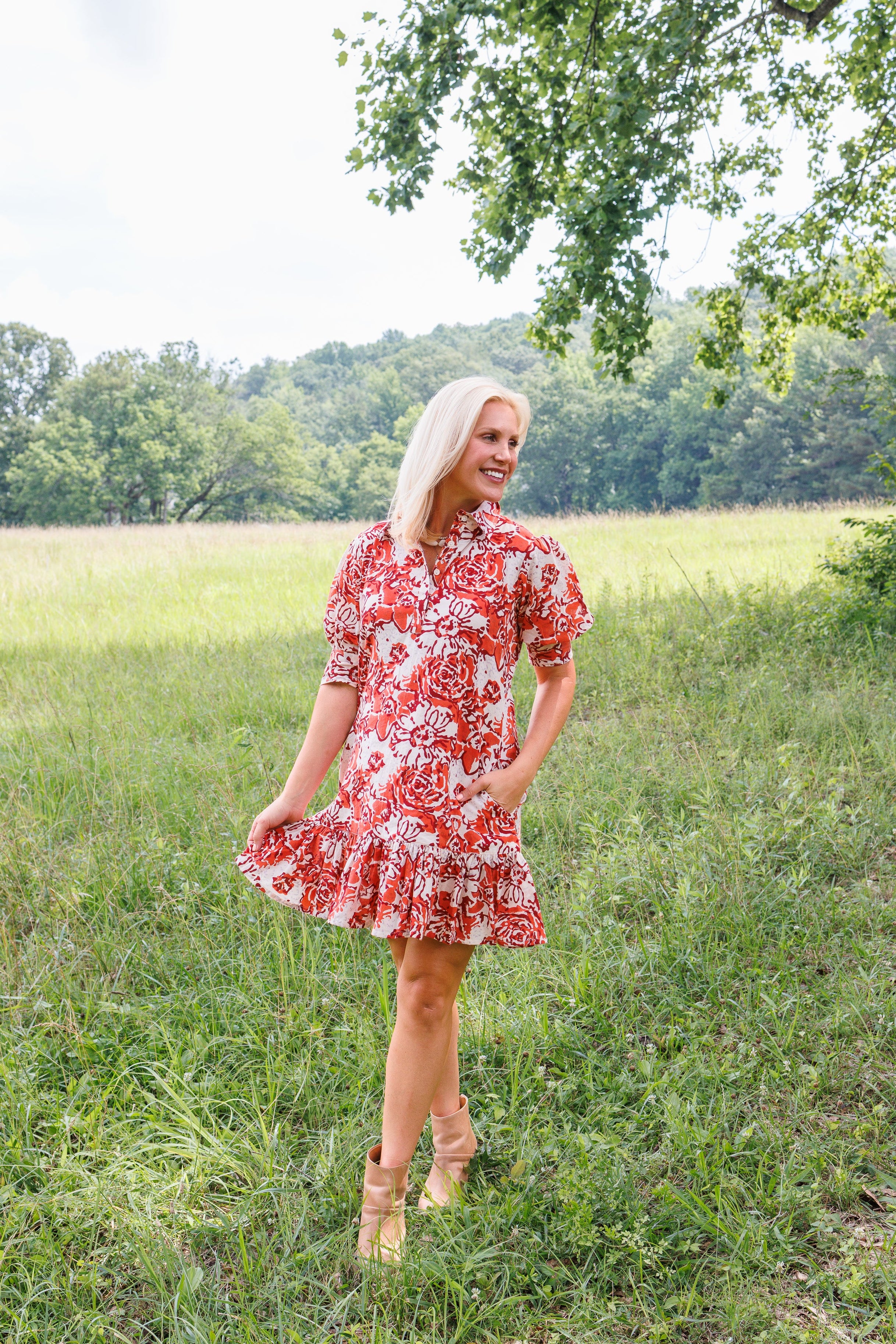 Maggie Oaks Addison Fall Fires Mini Dress