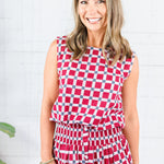 Maggie Oaks Aubrey Alabama Bubble Hem Top
