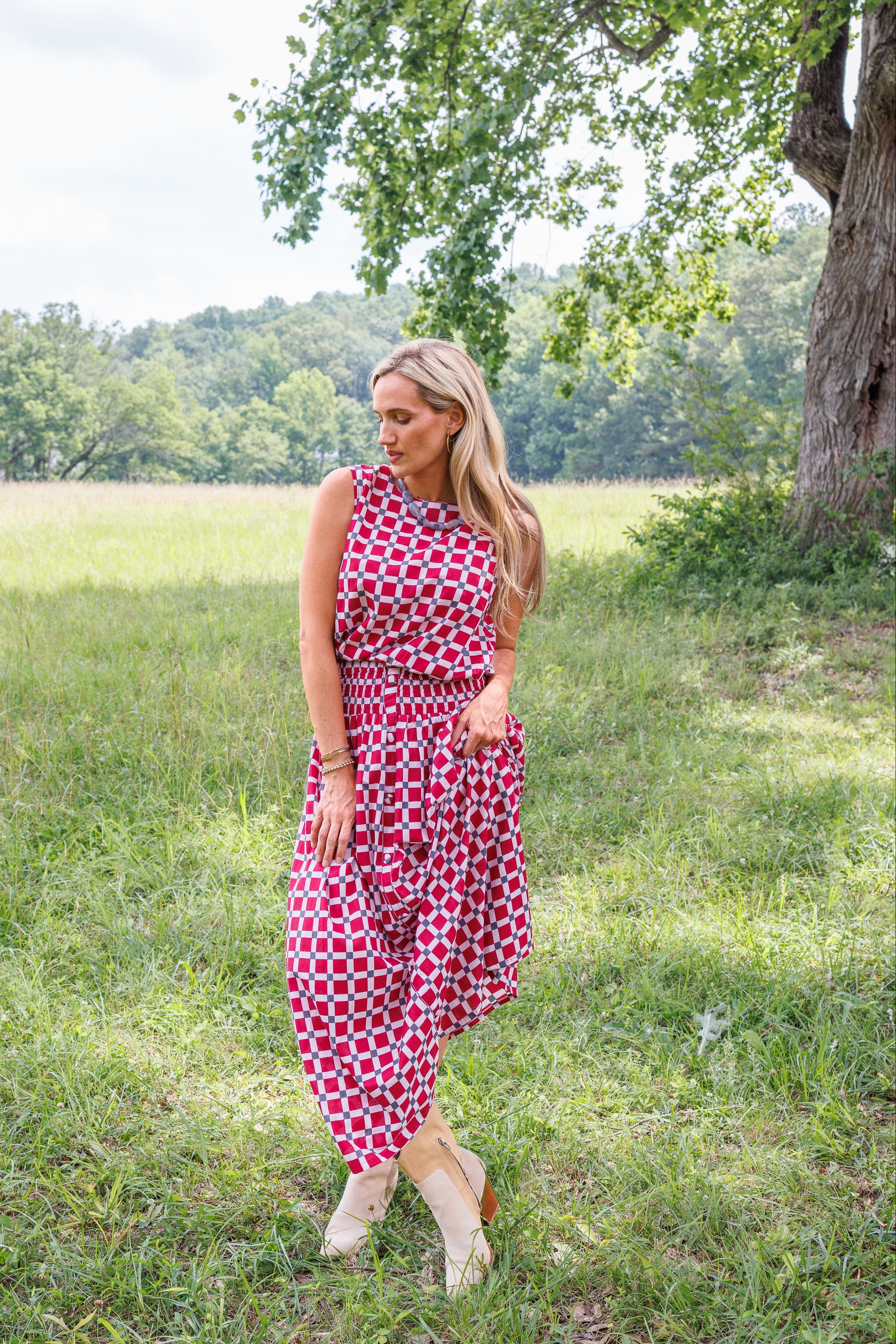 Maggie Oaks Aubrey Alabama Bubble Hem Top
