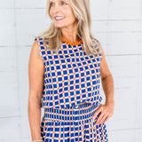 Maggie Oaks Aubrey Auburn Bubble Hem Top